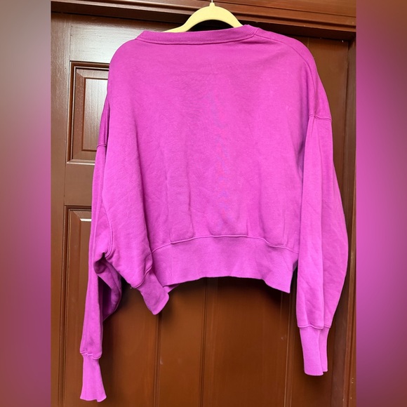 Nike Women's Purple Cropped Sweatshirt. Oversized XS. - Picture 2 of 3